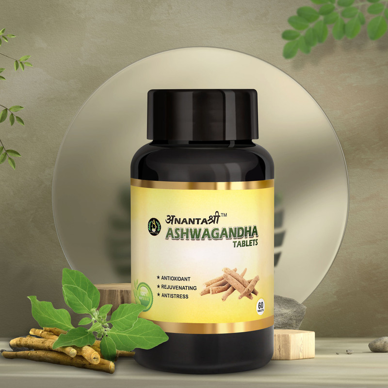 ANANTA SHRI ASHWAGANDHA Support Strength & Energy| Stress Relief(60 Capsules)