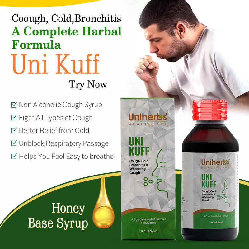 Uniherbs Uni Kuff, Natural Ayurvedic Cough Syrup For Cold & Cough Relief 100 ML(100 ml)