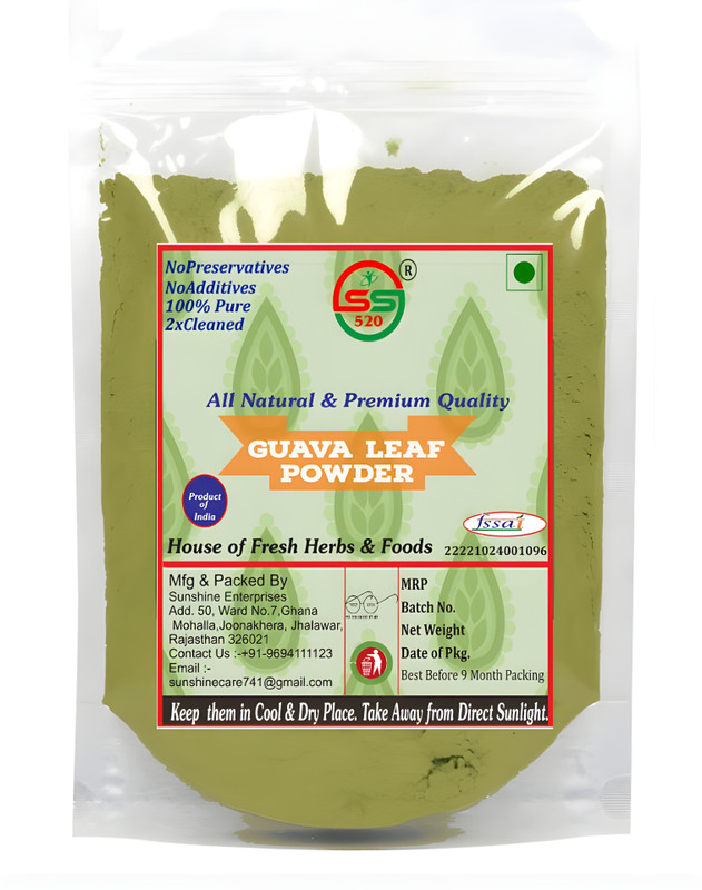 SS520 Guava Leaf Powder 400g. Dry Amrud Leaves Koiya ilai Amrood Patti Psidium Guajava(400 g)