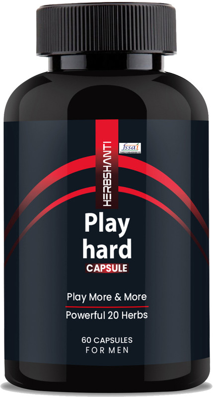 HerbShanti Play Hard African Herbal Original - Shilajit More Rock for Men(60 Capsules)