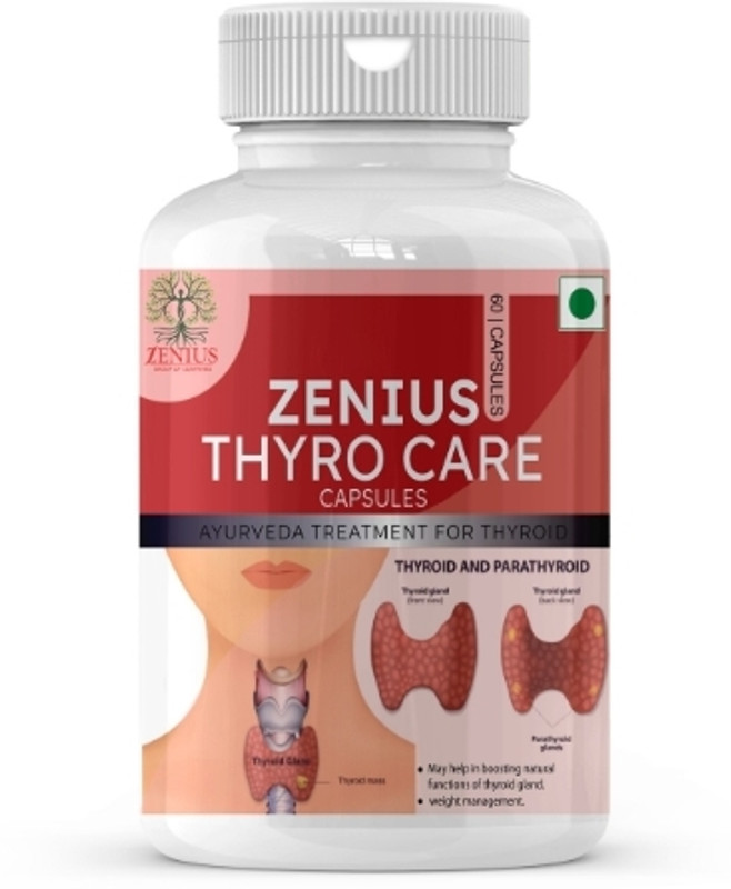 Zenius Thyrocare Capsules – Natural Thyroid Support Herbal Thyroid Care Capsule(60 Capsules)