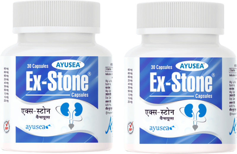 EX-STONE Ayurvedic kidney stone crusher capsules(60)