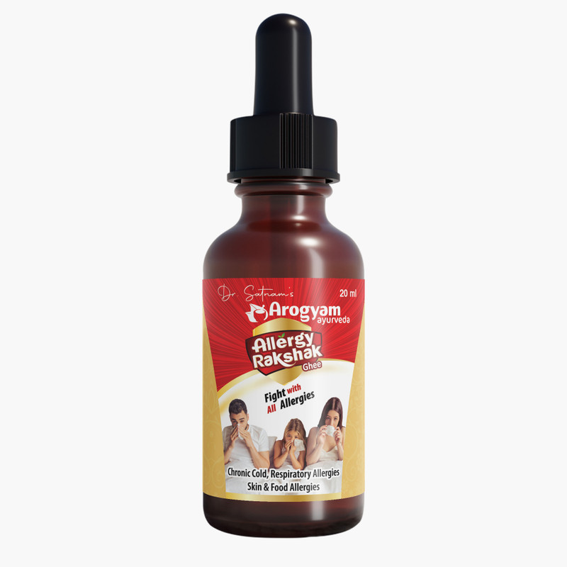 Dr.Satnam's Arogyam Ayurveda Allergy Rakshak Nasal Ghee Drops, Ayurvedic Ghee with Anu Tailum -20ml(20 ml)