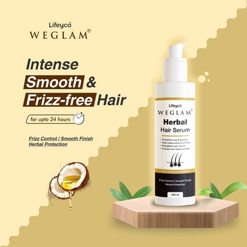 LIFEYCO HERBAL Naturally Pure Hair Serum | For Deep Smoothing for Frizzy Hair(100 ml)