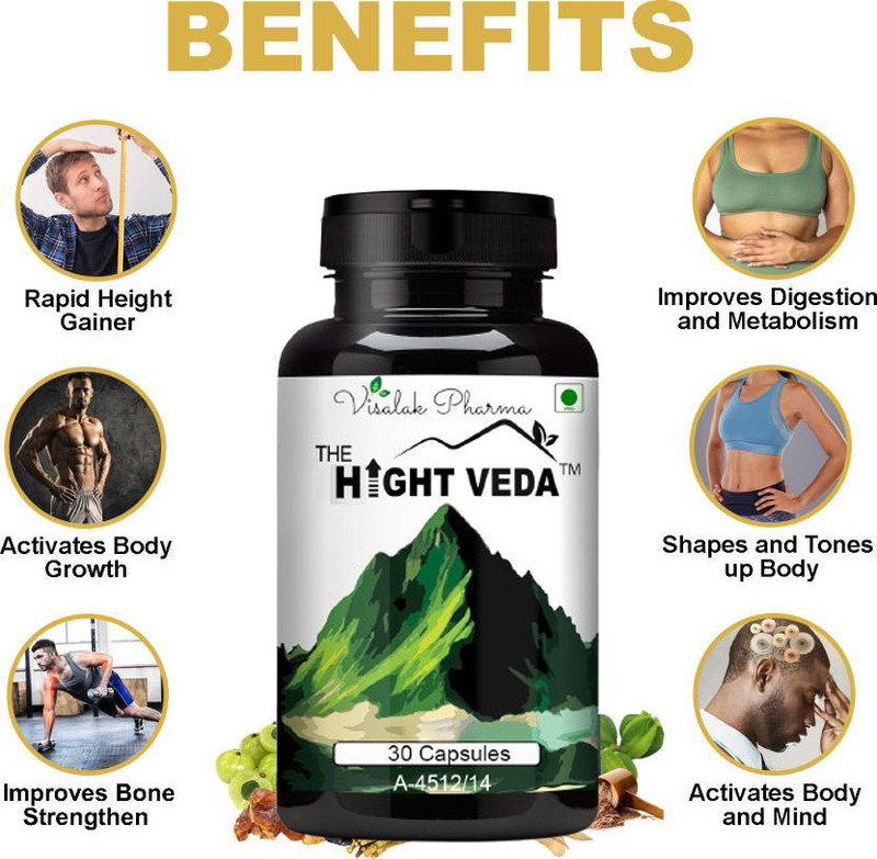 hight veda Height Vedaa Capsule Increase Body Height & Boost Energy & Strength(30 Capsules)
