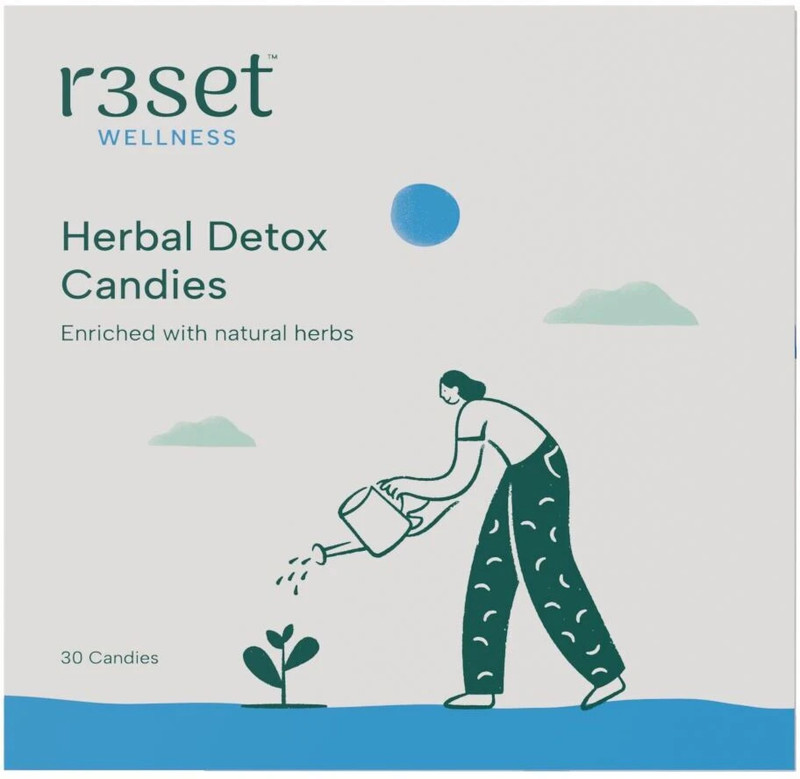 r3set Detox Candy | 100% Natural Ingredients - Supports Liver Health & Detoxification(Pack of 30, 30 Capsules)