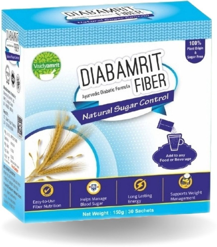 vaidyamrit Diabamrit Fiber - Natural Sugar Control Fiber -150 Gm Pack of 30 Sachets(Pack of 30, 150 g)