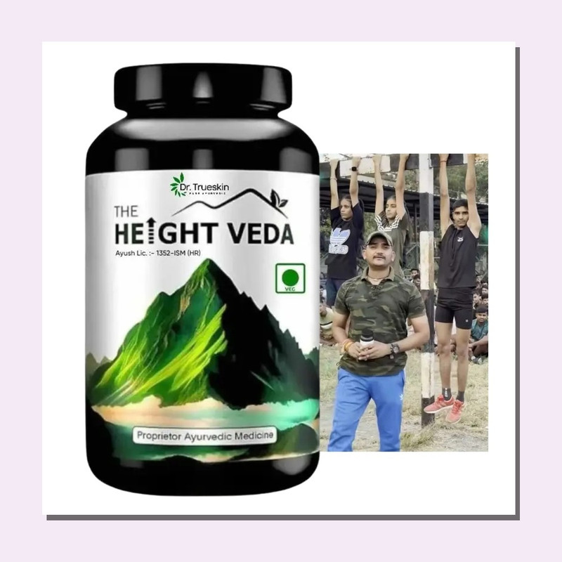 Dr.TrueSkin Height Veda Powder Natural Growth Nutrition Support Powder Traditional Herbs(200 g)