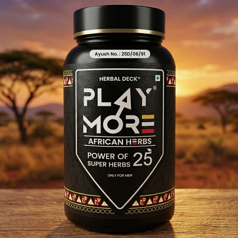 Herbal Deck Playmor African Herbs Powder for Men’s Daily Energy Support(150 g)