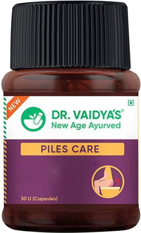 DR. VAIDYA'S Piles Care Ayurvedic Capsules for Pain & Bleeding Relief(30 Capsules, 30 g)