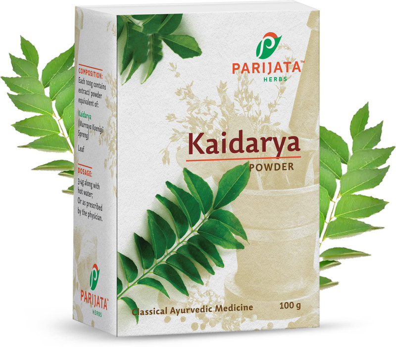 parijata herbs Pure Kaidarya Powder (Curry leaves) | Natural Herbal Powder for General Wellness(100 g)