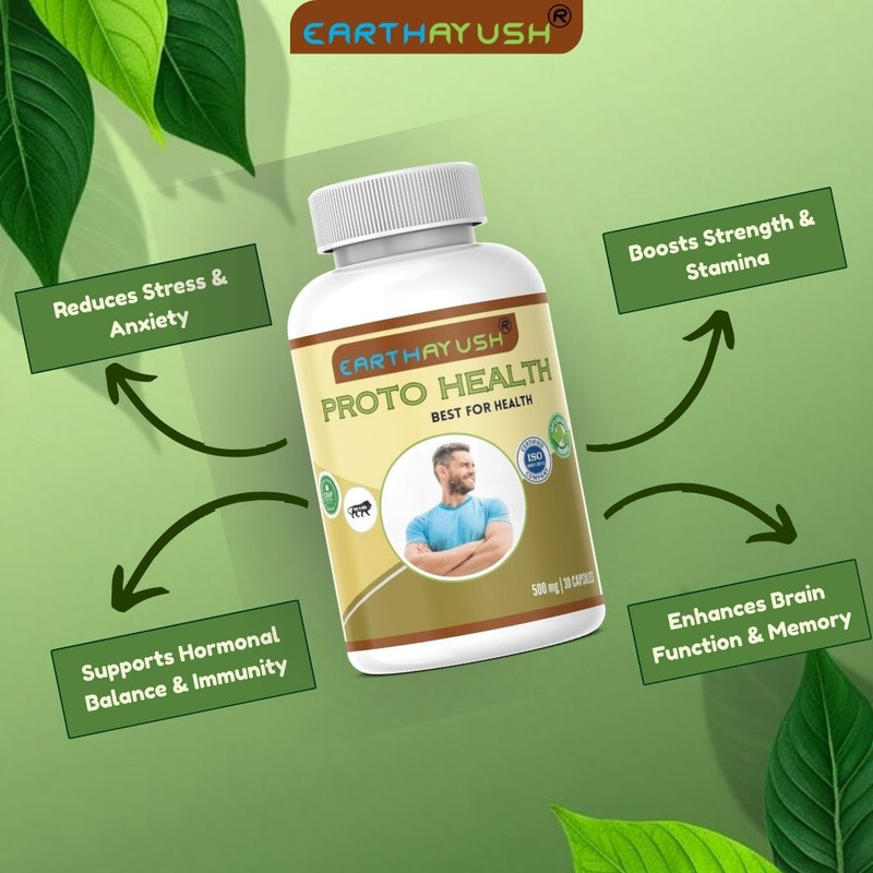 earthayush Proto Health For Men & Women Capsules (Pack of 1, 30Capsules)(30 Capsules)