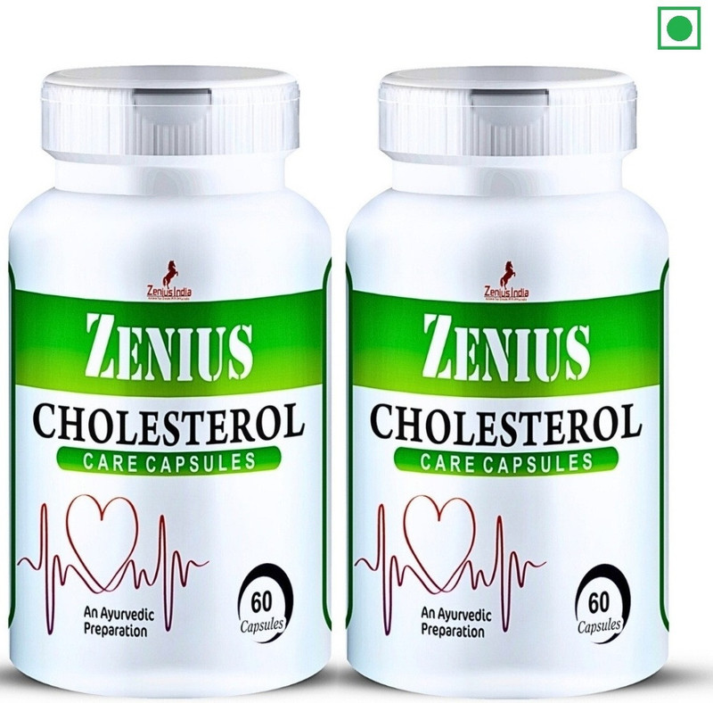 Zenius Cholesterol Care Capsule | Helps Manage Cholesterol | Maintains Metabolism(Pack of 2, 60 Capsules)