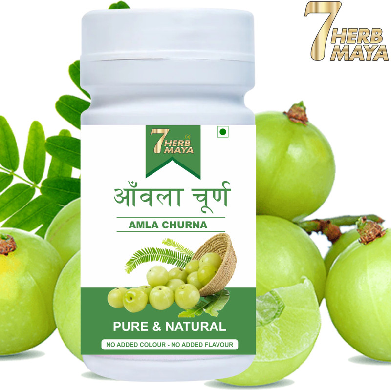 7Herbmaya 100% Ayurvedic Amla Powder For Health Care | Amla Churan Rich with Vitamin C(100 g)