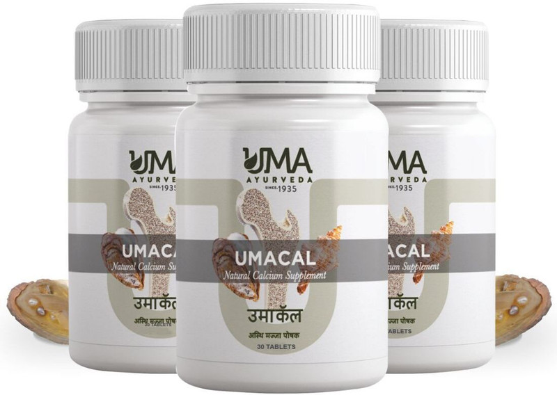 Uma Ayurveda Umacal 30 Tab Useful in Deficiencies General Wellness, Immunity Booster(Pack of 3, 30 Tablets)