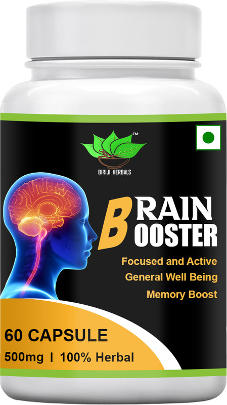 BIRJI HERBALS Brain and Memory Booster Capsule | Memory, Focus & Clarity (60 Capsules)(60 Capsules)