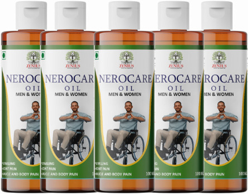 Zenius Neurocare Oil - Natural Formula for Paralysis Care, Enhanced Mobility - 500ml(Pack of 5, 500 ml)