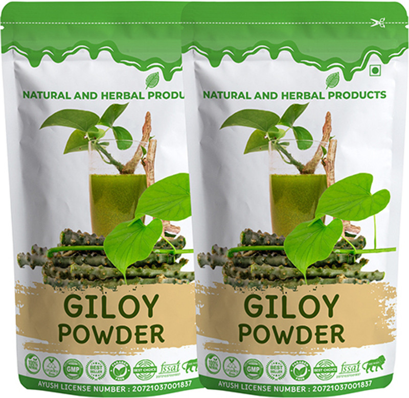 NATURAL AND HERBAL PRODUCTS Giloy Powder | Tinospora Cordifolia | Guduchi | Weight Loss, Hair, Eating(Drink)(200 g)