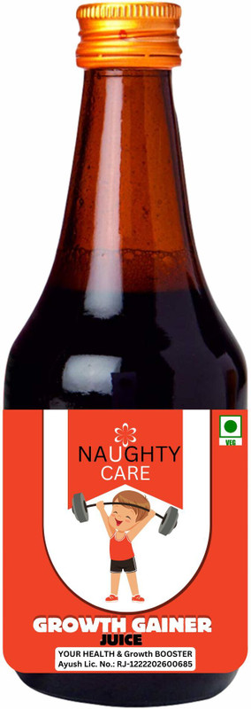 Naughty Care Ayurvedic Medicine Weight Gain Juice |Weight Gain /Mass Gain For Baby(200 ml)