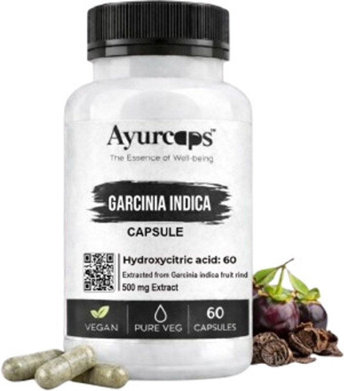 Ayurcaps Garcinia – 60 Veg Capsules | Supports Weight Management, Metabolism & Control(60 Capsules)