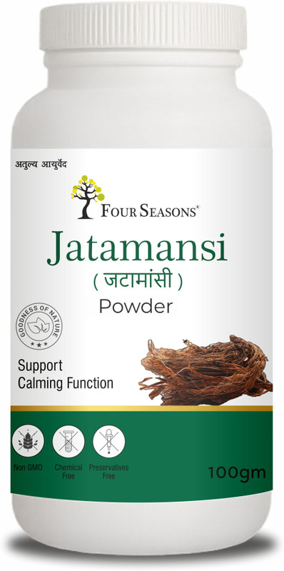 Four Seasons Jatamansi Powder | Authentic Ayurvedic Powder for Relaxation, Stress Relief(100 g)