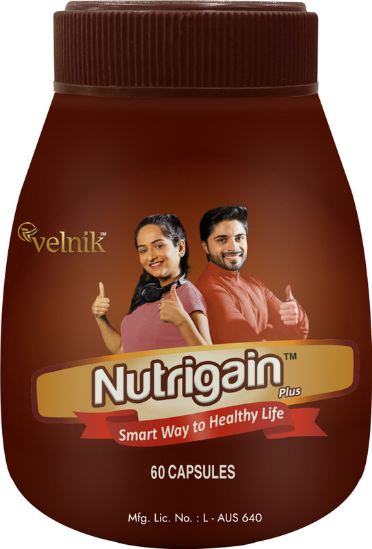 Nutrigain Plus Weight Gainer and Mass Gainers Capsules For Men and Women(60 Capsules)