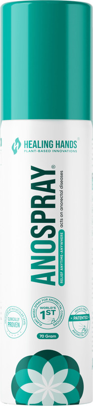 Healing Hands AnoSpray Patented Advanced Piles & Fissure Care Spray| Fast Pain, Burning Relief(70 g)