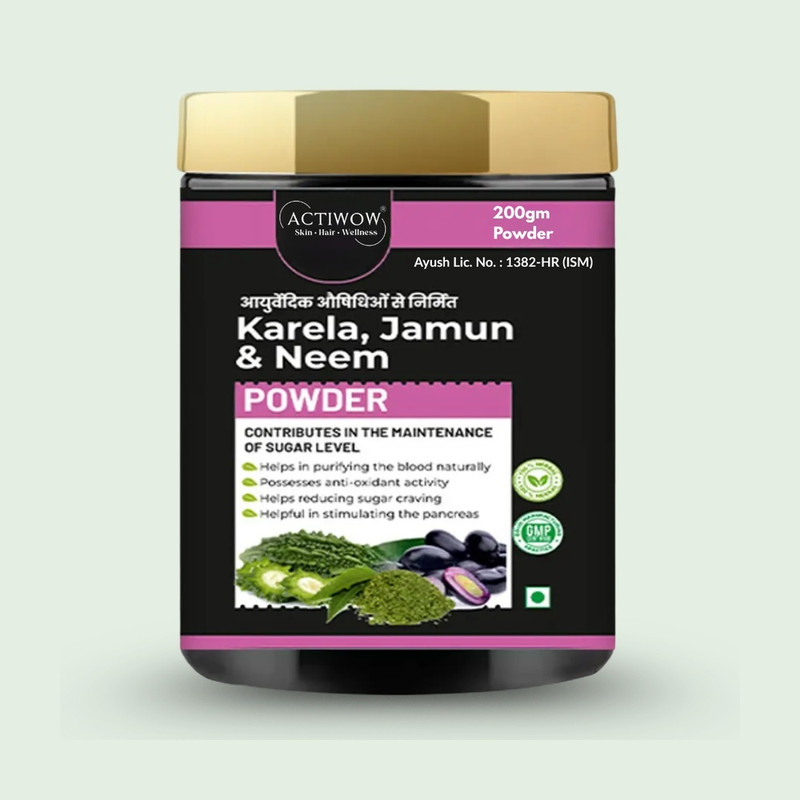 ACTIWOW Advanced Ayurvedic Care Karela Jamun Neem Powder(200 g)