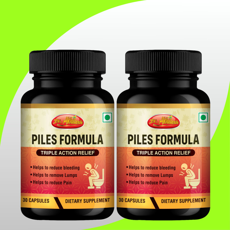 Dr.Akhilesh Piles Formula Capsules for Healthy Digestion Routine A8(30 Capsules)