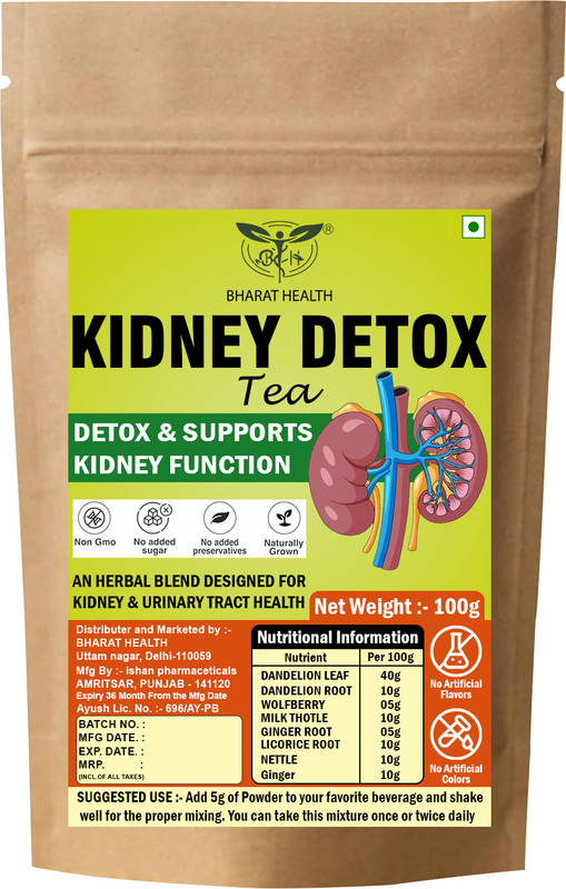 BHARAT HEALTH KIDNEY DETOX TEA DETOX & SUPPORTS KIDNEY FUNCTION(100 g)
