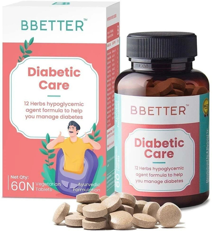 BBETTER Diabetic Care | Lab-Tested Ayurvedic Medicine For Diabetes(60 Tablets)