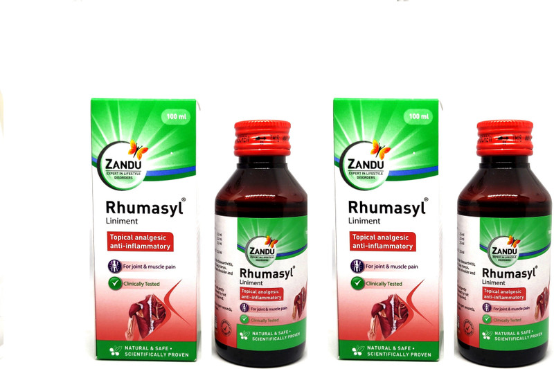 ZANDU Rhumasyl Liniment Oil 100 ml (pack of 2)(Pack of 2, 100 ml)