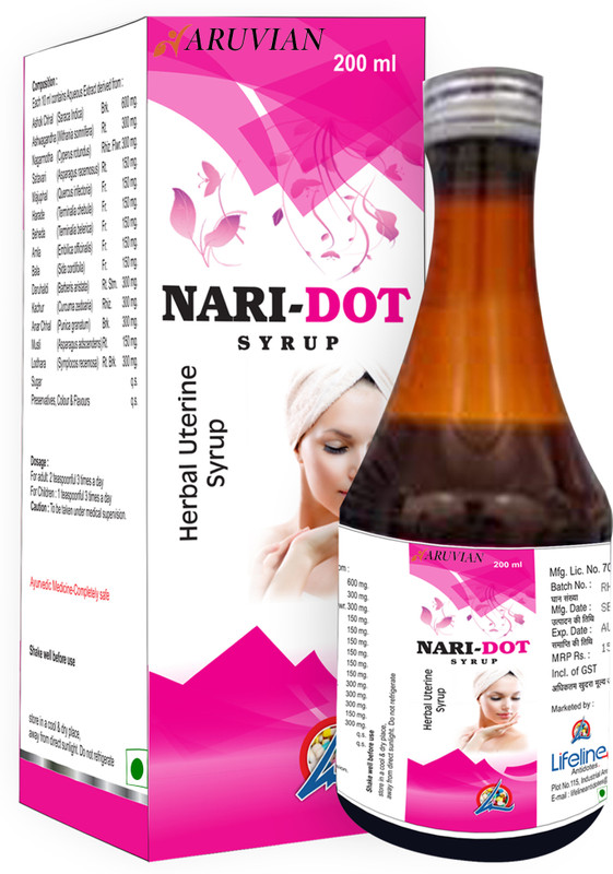 Aruvian Nari Dot Herbal Syrup Ayurvedic Uterine Tonic for Women Irregular Periods 200 ml(200 ml)