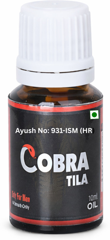 CIPZER Cobra Tila |Pure & Natural For Male Massage Oil|Support Stamina & Performance(10 ml)