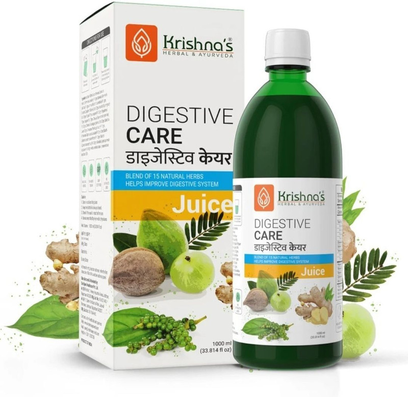 Krishna Herbal Digestive care juice /Relieves Bloating and digestive disorder(1000 ml)
