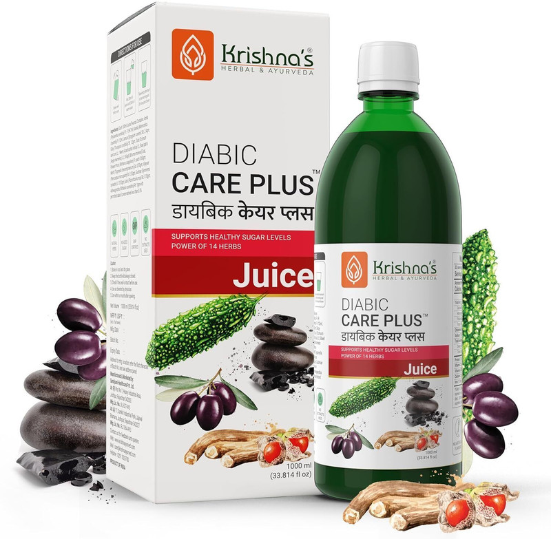 Krishna's Herbal & Ayurveda Diabic Care Plus Supports Sugar Levels Power of 14 Herbs(1000 ml)