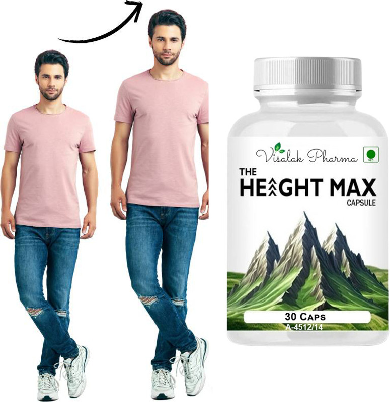 visalak pharma The Height Max Ayurveda Speed Growth Maximizer Natural & Ayurvedic cap-sules(30 Capsules)