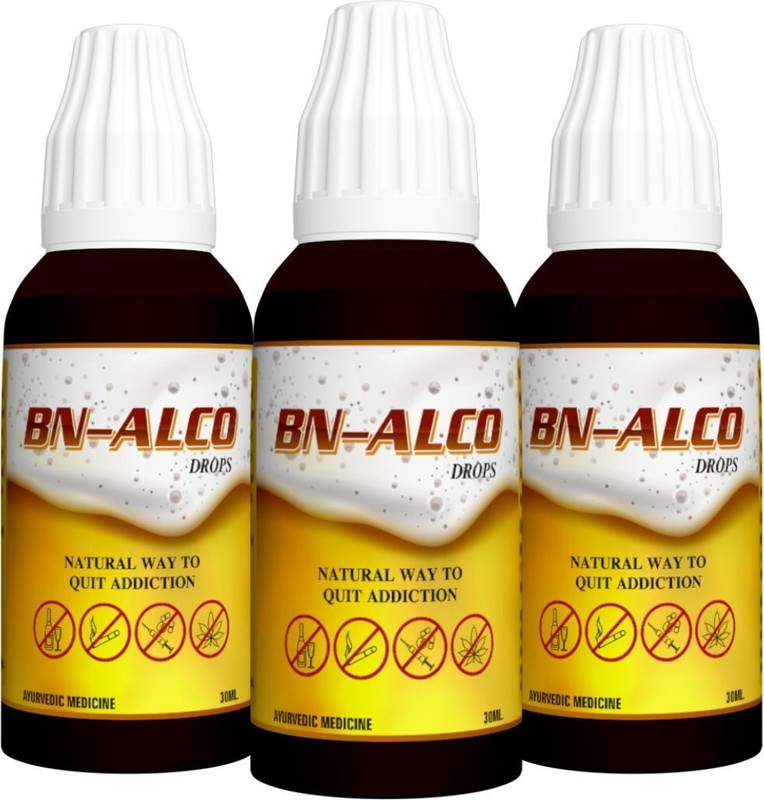 BN-ALCO Drops Effective & Ayurvedic De-Addiction Quit Alcohol(Pack of 3, 90 ml)