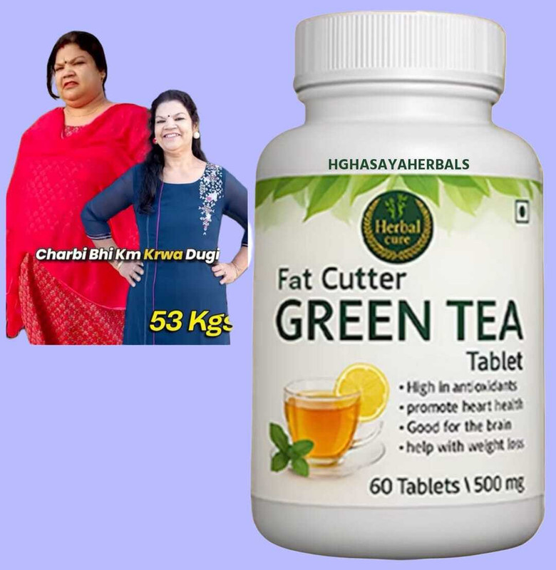 HGHASAYAHERBAL Herbal Cure Fat Cutter Green Tea Tablet 249(60 Tablets)