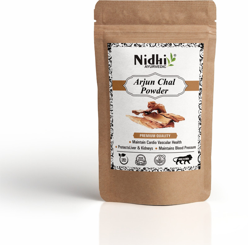 NIDHI AYURVEDIC Arjun ki Chaal Powder, Arjuna Bark, Arjun Chal Tree Kwath, Arjuna Chettu Chhal(200 g)