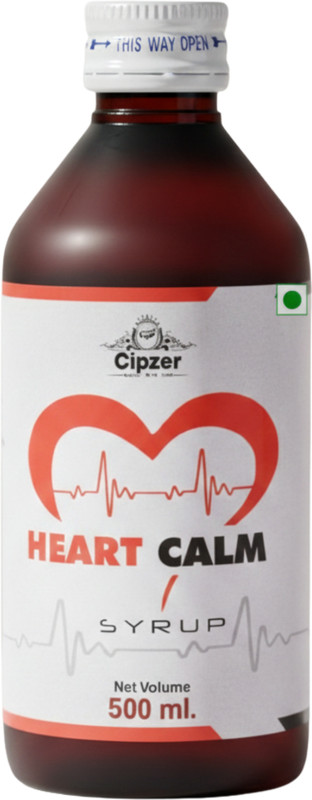 CIPZER Heart Calm Syrup | BP Control |Maintains Healthy Heart| Improve Cholestrol Level(500 ml)