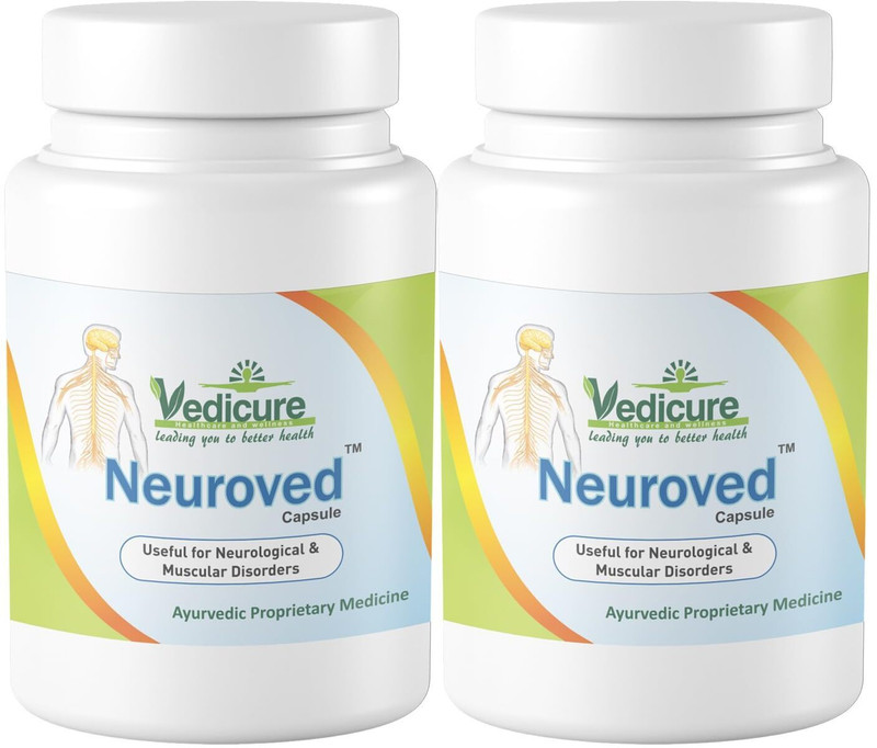 vedicure Neuroved Capsules for Neurological & Spinal Disorder Management(Pack of 2, 60 Capsules)