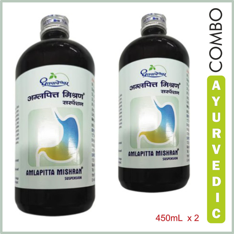 Dhootpapeshwar Amlapitta Mishran | 450 ml X 2(Pack of 2, 900 ml)
