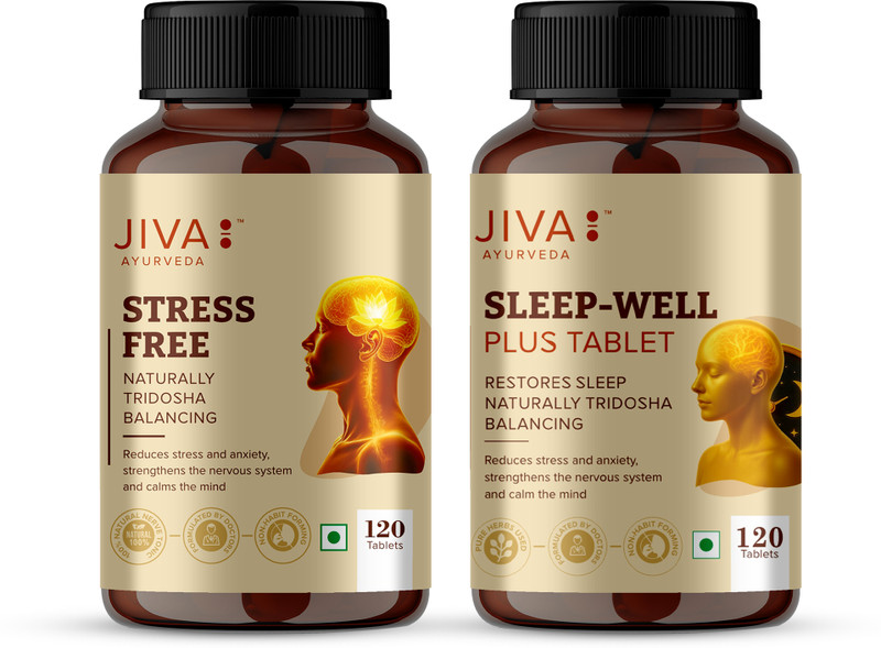 JIVA Sleep Well Plus Tablet & Stress - Free Tablet 120 Each(Pack of 2, 240 Tablets)