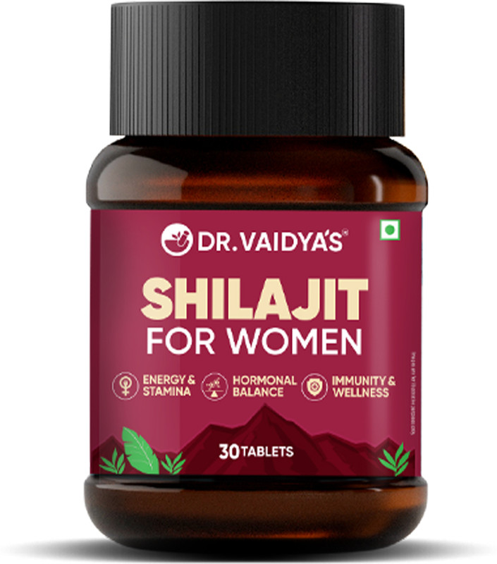 DR. VAIDYA'S Shilajit for Women, 100% Pure Himalayan Shilajit Tablets(38 g)