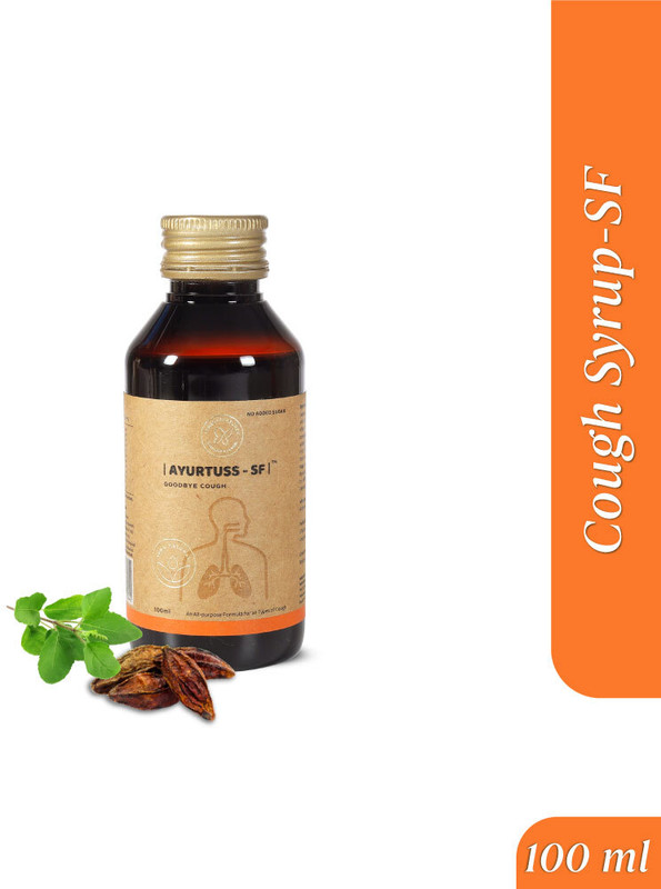 Forestreasures Ayurtuss Cough Syrup | No Added Sugar| For All Types Of Cough | Non Drowsy(100 ml)