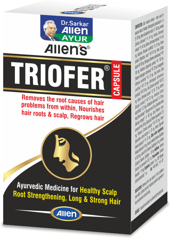 Allen's Triofer Ayurvedic 30 Caps - For Long & Strong hair (Pack of 4)(Pack of 4, 300 g)