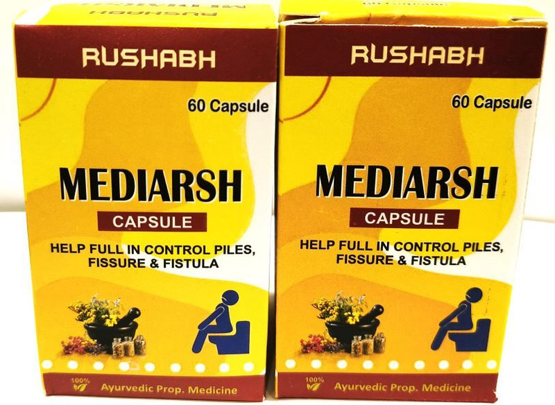 Rushabh Gaharwar MEDIARSH CAPSULE (For Piles)(Pack of 2, 120 Capsules)