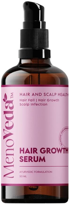 Menoveda 100% Ayurvedic Hair Growth Serum For Unisex Manages Hair Fall Controls Dandruff(50 ml)