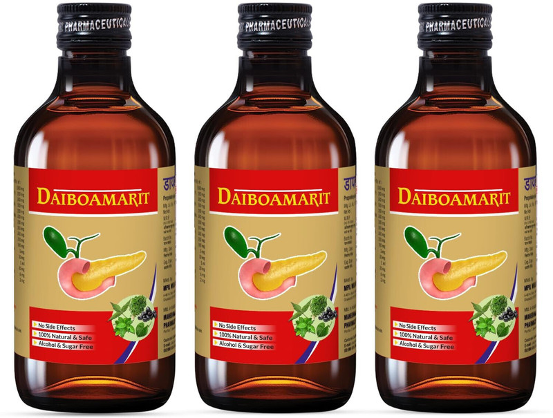 mpil Daiboamrit Liquid For Diabetes, gurmar, vijaysar, and karela(Pack of 3, 1350 ml)